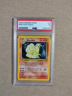 Pokemon TCG Ninetales Base Set 1999 Holo Rare Card 12/102 Unlimited PSA 3 - Image 1