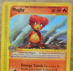 Magby 52/165 Rare Non-Holo Expedition Base Set Pokemon Card NM - Image 2