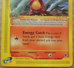 Magby 52/165 Rare Non-Holo Expedition Base Set Pokemon Card NM - Image 3