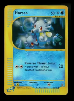 Horsea 85/147 Aquapolis 2002 Reverse Holo E-Series Nintendo Pokemon Card TCG - Image 1