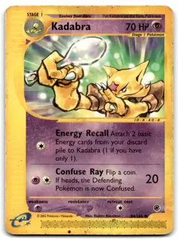 2002 E-Card - Expedition Pokemon Kadabra Stage 1/Uncommon #84 - Image 1