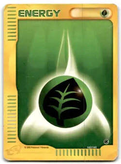 2002 E-Card - Expedition Pokemon Grass Energy No Rarity #162 - Image 1