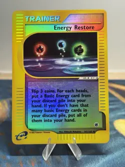 Energy Restore Reverse Holo Trainer Pokemon Card E Reader Expedition 141/165 - Image 1