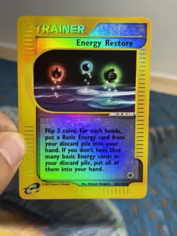 Energy Restore Reverse Holo Trainer Pokemon Card E Reader Expedition 141/165 - Image 3