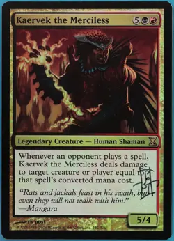 Kaervek the Merciless FOIL Time Spiral NM Rare SIGNED CARD (409276) ABUGames - Image 1