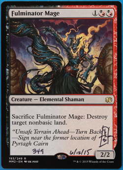 Fulminator Mage Modern Masters 2015 NM Rare SIGNED CARD (504891) ABUGames - Image 1