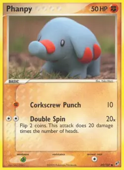 Phanpy 69/107 EX: Deoxys Pokemon Card LP - Image 1