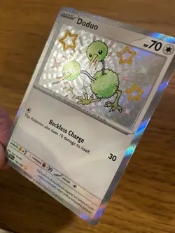 NEAR MINT! Doduo (199/091) Paldean Fates Baby Shiny Rare Pokemon Card! - Image 4