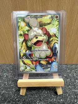Pokemon TCG Hisuian Growlithe Twilight Masquerade 181/167 Illustration Rare Card - Image 1