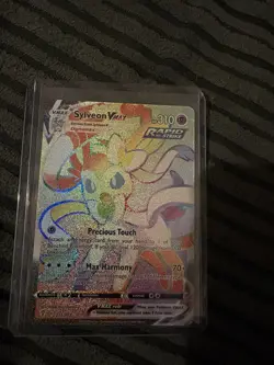 Pokemon Sylveon VMAX TCG Rainbow Secret Rare Card 211/203 Evolving Skies NM - Image 1