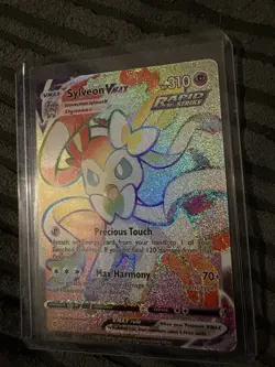 Pokemon Sylveon VMAX TCG Rainbow Secret Rare Card 211/203 Evolving Skies NM - Image 2