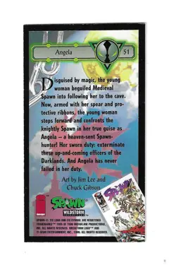 Card Spawn Widevision #51 Angela 1995 TODD McFARLANE - Image 2