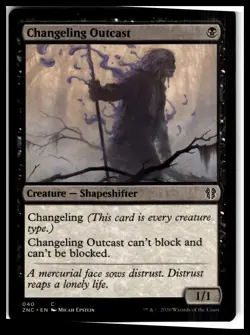 Commander: Zendikar Rising #40 Changeling Outcast - Image 1