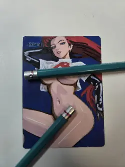 Hand-Painted MTG Island Alter - Jessie Pokemon Fan Art Custom Card by BAZAYO - Image 1