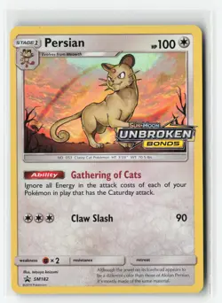 PERSIAN SM182 PRE RELEASE PROMO POKEMON TCG LP - Image 1