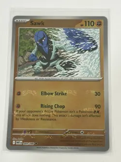 Sawk (Master Ball Pattern) 049/086 Sv: White Flare Holo 2025 Pokemon Card NM - Image 1