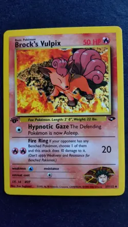 Pokemon TCG BROCK'S VULPIX 37/132 Gym Challenge 1st Edition - Image 1