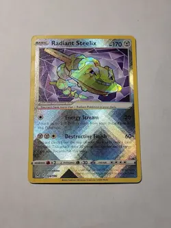 Radiant Steelix 124/196 - Lost Origin - Ultra Rare Holo Pokemon Card NM (D027) - Image 1