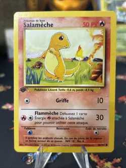 1st Edition FRENCH Charmander 46/102 Base Set - Clean! Pokemon Card - NM/Mint!!! - Image 1