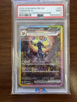 2025 Pokemon Prismatic Evolutions Umbreon ex 161/131 SIR PSA 9 POSSIBLE REGRADE - Image 3
