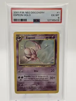2001 POKEMON NEO DISCOVERY #1 ESPEON-HOLO PSA 6 - Image 3