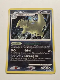 Tyranitar LV. 61 30/100 Holo Rare Vintage Pokemon Stormfront 2008 Diamond Pearl - Image 1