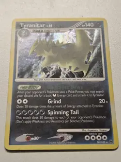 Tyranitar LV. 61 30/100 Holo Rare Vintage Pokemon Stormfront 2008 Diamond Pearl - Image 3