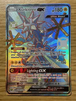 Xurkitree GX SV58/SV94 Hidden Fates: Shiny Vault Holo Full Art Pokemon Card - Image 1