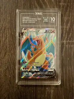 2022 Pokemon Sword & Shield Brilliant Stars Charizard V #153 Ultra Rare TAG 10 - Image 2