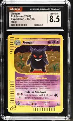 POKEMON CGC 8.5 Gengar 13/165 2002 Expedition Rare Holo *3047 - Image 1