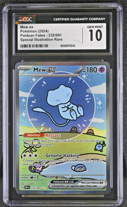 POKEMON CGC 10 2024 SV Paldean Fates Mew ex 232/091 SIR *5043 - Image 1