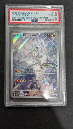 N's Reshiram (Enhanced Topper Stamped) 167/159 - 2025 Pokemon JTG EN - PSA 10 - Image 1