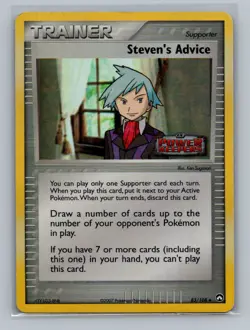Pokemon TCG Steven's Advice 83/108 Power Keepers Reverse Holo DMG - Image 1