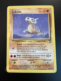 Cubone - NM - 2000 Pokemon WOTC - Base Set 2 - 70/130 - Image 1