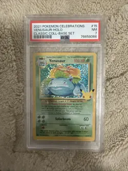 2021 POKEMON CELEBRATIONS CLASSIC COLLECTION #15 VENUSAUR-HOLO PSA 7 - Image 1