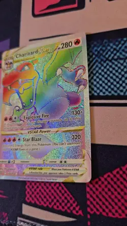 Pokemon TCG Charizard VSTAR Brilliant Stars 174/172 Secret Rainbow Holo - Image 2