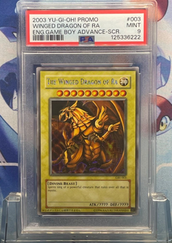 PSA 9 Mint Winged Dragon of Ra GBI-003 Secret Rare Promo YuGiOh English Holo - Image 1