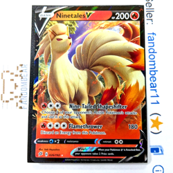Ninetales V ULTRA RARE card 026/192 Rebel Clash 2020 Pokemon TCG - NM/LP - Image 1