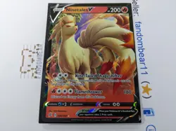 Ninetales V ULTRA RARE card 026/192 Rebel Clash 2020 Pokemon TCG - NM/LP - Image 2