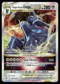 Pokemon Card TCG Holo Origin Forme Dialga VStar Black Star Promo SWSH256 NM - Image 1