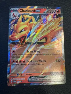 Pokemon TCG Charizard EX 161 Scarlet & Violet Promo Holo Ultra Rare Card - Image 1