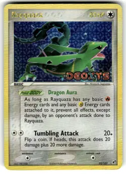 Pokemon Card TCG - Rayquaza ex Deoxys 22/107 Reverse Holo STAMPED (2005) DMG/HP - Image 1