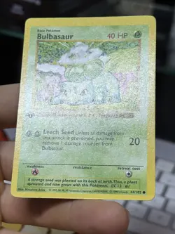 1st Edition Bulbasaur 44/102 Base Set Shadowless 1999 Pokemon Card TCG - Image 5