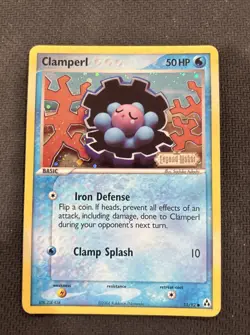 Clamperl 51/92 EX Legend Maker Holo Stamped Pokemon Card TCG - Image 1