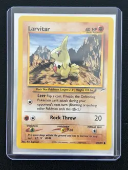 Pokemon TCG Larvitar Neo Destiny Common Card 70/105 LP - Image 1