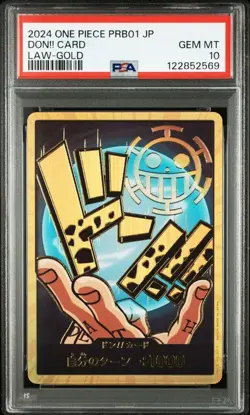 PSA 10 DON!! Card Trafalgar Law Super Parallel Gold 2024 ONE PIECE Card Japanese - Image 1