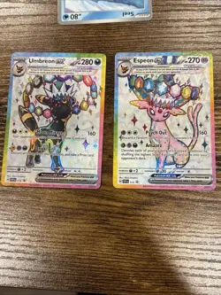 Umbreon & Espeon ex Prismatic Evolutions Premium Collection 175/176 PROMO CARDS - Image 1