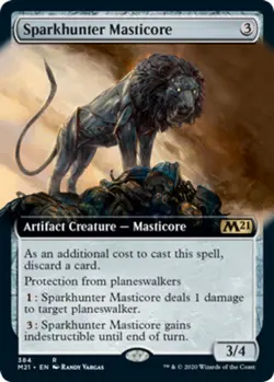 1x Sparkhunter Masticore ~ Extended Art - Foil NM-Mint, English Core Set 2021 MT - Image 1