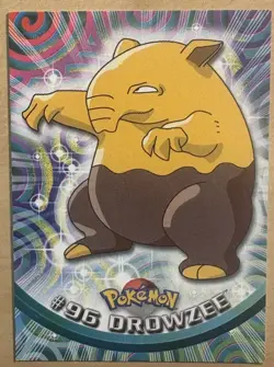 Pokemon 2000 Topps DROWZEE Card #96, Animation Edition Series 3, Italian Version - Image 1