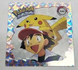 Pokemon Series 1 Sticker Original 1999 Nr. Pr03 Pikachu and Ash - Image 1